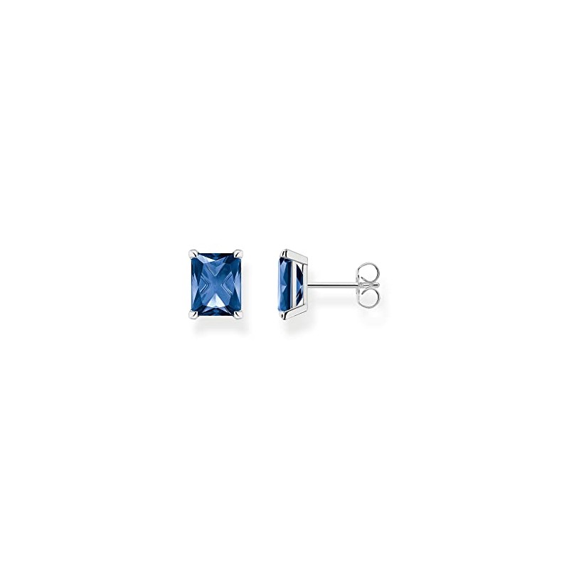 THOMAS SABO Women Ear studs blue stone silver 925 Sterling