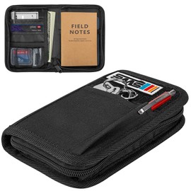 Damero Tactical Notebook Organiser Journal Cover Compatible with Field Notes Notebooks Moleskine Cahier, Pocket Notebook Cover for with Key Ring and Pen Holder for Journal Notebook Planner (BAG ONLY)