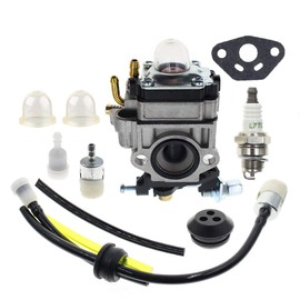 AUTOKAY Carburetor with Blower Fuel Line Kit for Poulanpro 46cc PR46BT 967086901 Poulan Pro