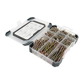 TIMCO Countersunk Gold Woodscrews Mixed Tray -355pcs