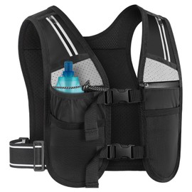 TEUEN Running Vest for Women Men: Reflective Running Backpacks with Adjustable Reflective Waterproof Phone Holder Lightweight Hydration Durable Vest Running Bag & Backpack Alternative