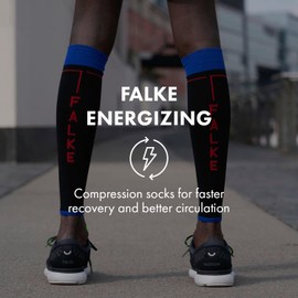 FALKE Women's Calf Bandage Energizing W KH Functional Yarn with Compression 1 Pair, Black (Black 3003) - Calf Circumference W1, One Size