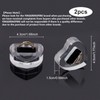 FINGERINSPIRE Pack of 2 Clear Acrylic Ring Holders with Black