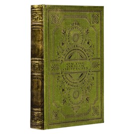 DROFELY Decorative Book Box Vintage Style Fake Book Olive Green Faux Leather Embossed Book Box Vintage Book Storage Box 3-03，Christmas decorations, Christmas gifts