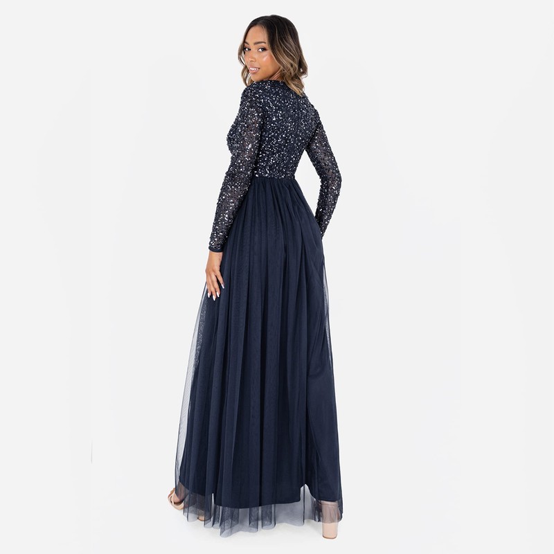 Maya Deluxe Women’s Bridesmaid Dress, navy
