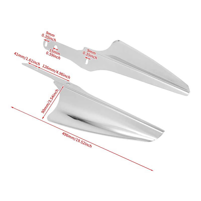 HDBUBALUS Front Fork Mount Wind Deflectors Compatible with 1995-2023 Harley