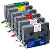 6 x XemaX Compatible Label Tape Replacement for Brother P-touch