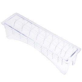 Kodrily Clipper Guard Holder Organizer, Plastic Clipper Blade Holder, 10 Slots Clipper Blade Case, Transparent Limit Comb Guide for Hair Clipper Storage, 9.8 x 2.8 x 2.6in, 1Pcs