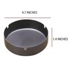 LIXINTIAN Round Stainless Steel Ash Tray,Outdoors Indoors Ash Tray,Desktop Smoking
