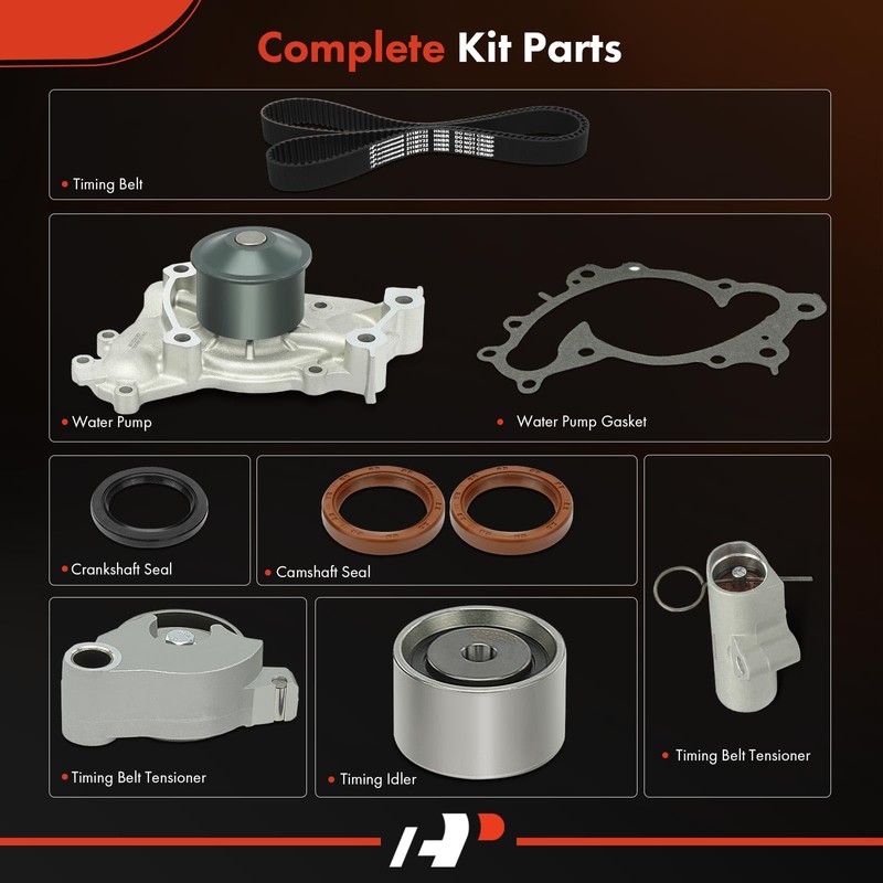 A-Premium Timing Belt Kit w/Water Pump Compatible with Toyota &