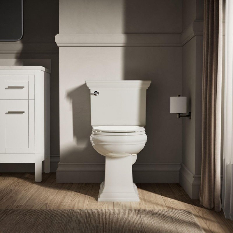 KOHLER K-4775-96 Brevia Round Toilet Seat with Quick-Release Hinges And