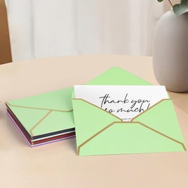 Kayqbonke Pack of 30 Coloured Envelopes, 10 Colours Colourful Envelopes, 11.4 x 16.2 cm V-Flap Envelopes, Envelopes with Window for Weddings, Invitations, Graduations, Party