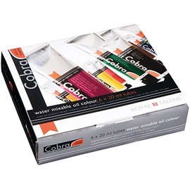 Cobra Starter Set 6 x 20ml tubes - Watermixable Oil Paint Set by Cobra