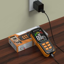 Moisture Meter Wall MESITOOL Wood Moisture Meter Non-Invasive Moisture Meter Moisture Detector for Walls, Wood, Masonry, Plaster, Building Materials