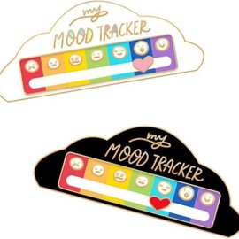 Funny Social Battery Slider Pin Funny Rainbow Mood Brooch Pin for 7 Days A Week Enamel Lapel Pins Gift for Women Man Girl Boy - Color: 2PCS Cloud