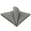 SHLAX&WING Checked Black White Handkerchieves Mens Pocket Square Silk Hanky