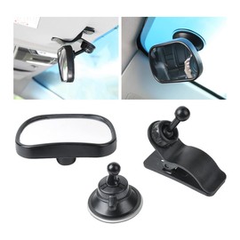 Ohleats Baby Car Mirror, Shatter-Proof Backseat Rear Facing Mirror for Baby Infant Safety Monitor, 360° Rotation Clear View Baby Mirror for Windshield Sun Visor, Car Accessories