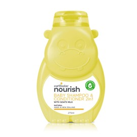 EARTHWISE NOURISH Hippo Baby Shampoo & Conditioner 2in1 275ml