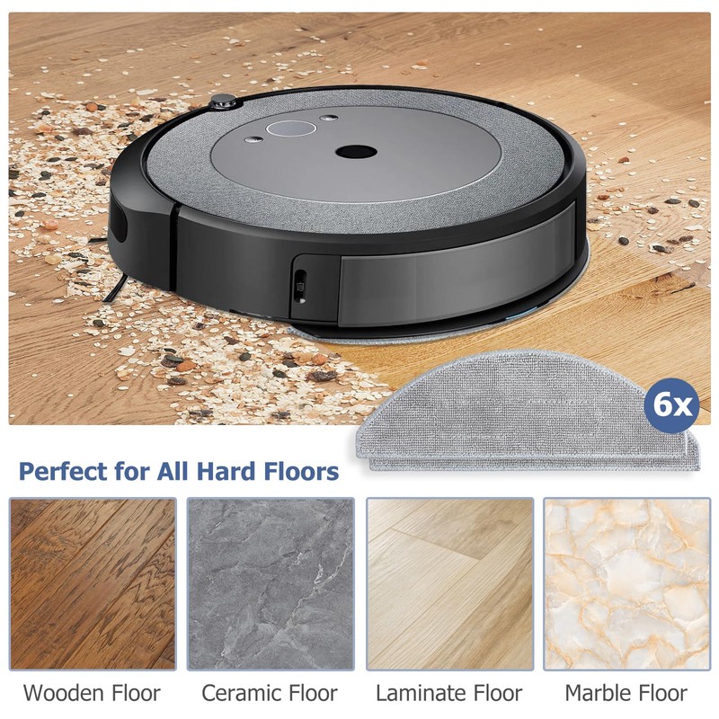 6 Pack Replacement Mop Pads for irobot Roomba Combo i5