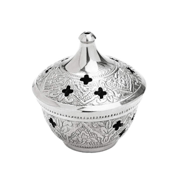 NKlaus 2838 Incense Bowl 8 cm Handmade with Grid for