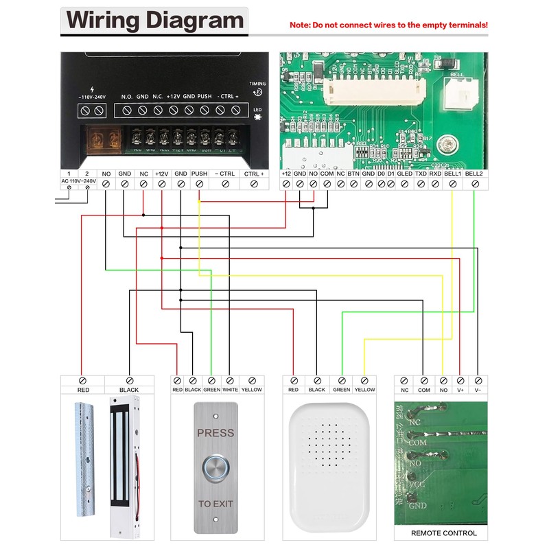Door Access Control Kit, RFID Keypad, 600LB Magnetic Lock Set,