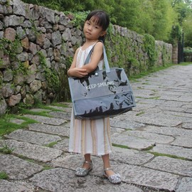 MESRINA Pool Bag, For Boys, Girls, Elementary School Students, Kids, Vinyl, Stylish, Simple, gray black
