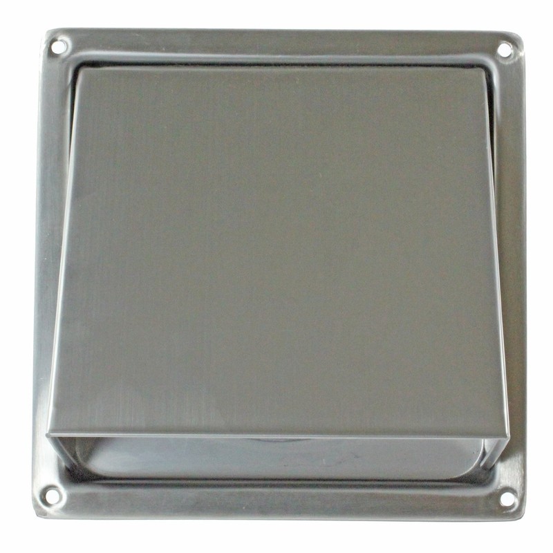 Spares2go Stainless Steel Cowled External Extractor Wall Vent Outlet with