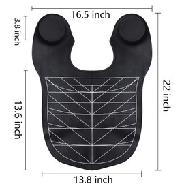 yarlung yarlung Hair Cutting Collar Cape, Silicone Hair Cutting Guide Cape for Hair Styling, Salon Hairdressing, Barber Shop, Weighted Neck Wrap, Black