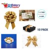 Holiday Gold Pull String Bows - 8 Inch Wide 20