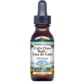 Cat's Claw Bark - UNA de Gato Glycerite Liquid Extract (1:5) - Strawberry Flavored (1 oz, ZIN: 523317)