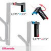 Officemate Double Coat Hooks for Cubicle Panels, Adjustable 1.25-3.5 Inch,