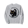 Mystical Black Cat and Moon Scene Sweatshirt