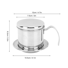 AZMUDE Vietnamese Coffee Filter, 100ML Stainless Steel Coffee Dripper Pot Rustproof Phin Filter for Home Travel, Camping, Gift Sets