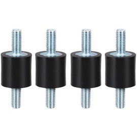 CENPEK Pack of 4 M8 30 x 20 Anti-Vibration Rubber Coil Mounts Insulator Damper Shock Absorber with Double External Thread Bolts for Air Compressors Diesel Engines Petrol Engines Water Pumps