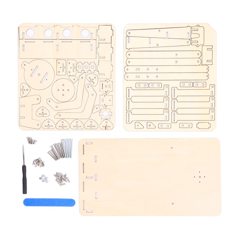 Robot Arm Building Toy Hydraulic Wooden Mechanical Model Tool Set