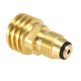Seihao Propane Tank Adapter Converts POL LP Tank Service Valve to QCC1 / Type1 Hose or Regulator Solid Brass Propane Gas Fittings for RV Camper, Cylinder, BBQ Gas Grill, Buddy Heater (1Pcs)
