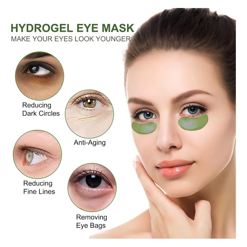 🔥 Parches para ojos bolsas ojeras hidrata humecta antiarrugas tipo