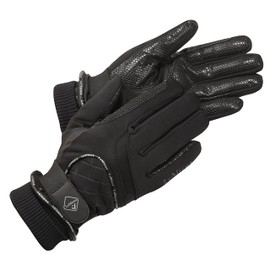 LeMieux Unisex Waterproof Lite Riding Gloves in Black - Flexible - Thermal Insulation - M