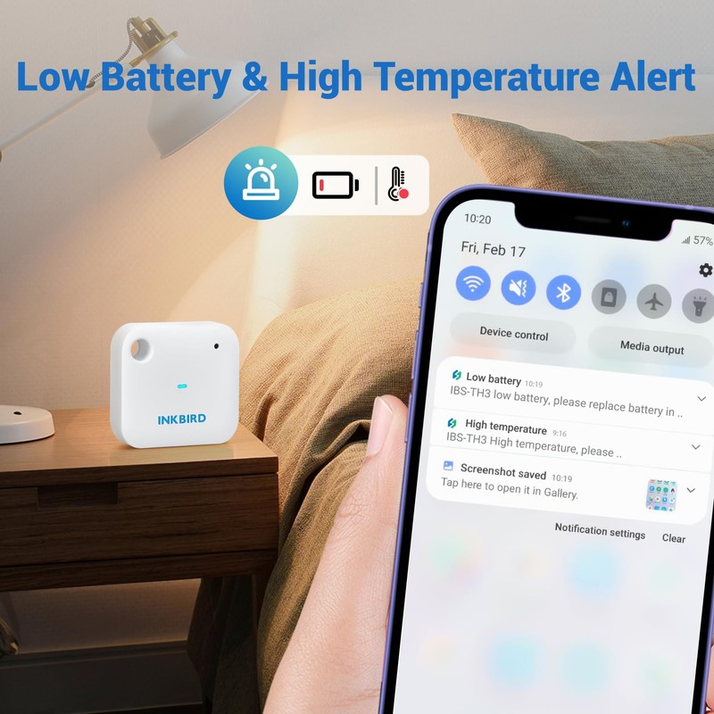 Inkbird IBS-TH3 WiFi Digital Thermometer Hygrometer, Indoor Outdoor Temperature Humidity