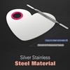Makeup Mixing Palette, Stainless Steel, 2 PCS, Silver