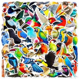 DothRayan 100 Pcs Birds Stickers Cute Bird Animals Stickers, Vinyl Waterproof Birds Sticker for Kids Teen Water Bottles Laptop Luggage Phone Skateboard Computer Refrigerators