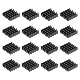 sourcing map Electronics Cooler Heatsink for MOS GPU IC Chip Black 14 x 14 x 4 mm 20pcs