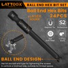 Ball End Hex Head Allen Wrench Drill Bit Set with
