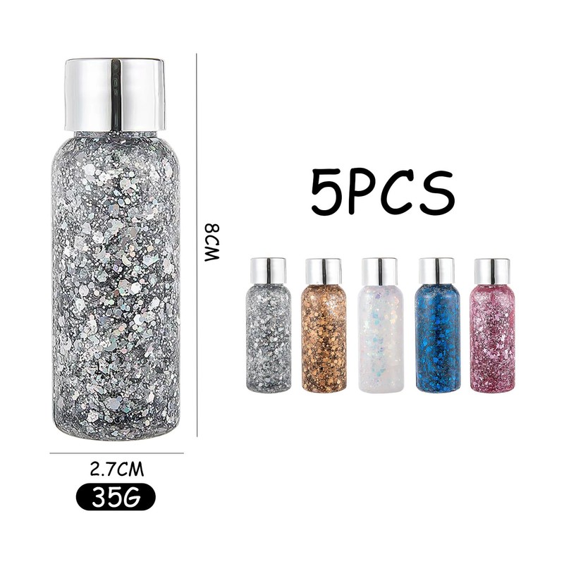 5pcs Gel Glitter Mermaid Glitter Face Makeup Glitter Gel Glitter