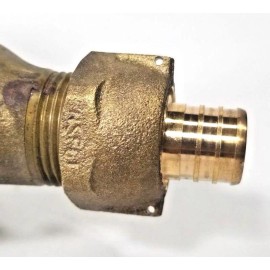 Generic 5/8" PEX Water Meter Coupling, LEAD FREE Brass, 5/8" Swivel nut x 3/4" Pex Barb
