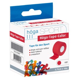Höga -Tape Colour, 3.75 cm x 10 m, red, sports tape, 1 pack (1 x 103 g)