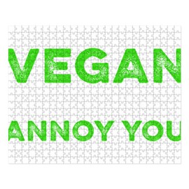 CafePress Vegan Animal Rights Vegetarian Libera Large Puzzle, 500 pcs.