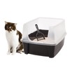 IRIS USA Large Cat Litter Box with Scatter Shield and
