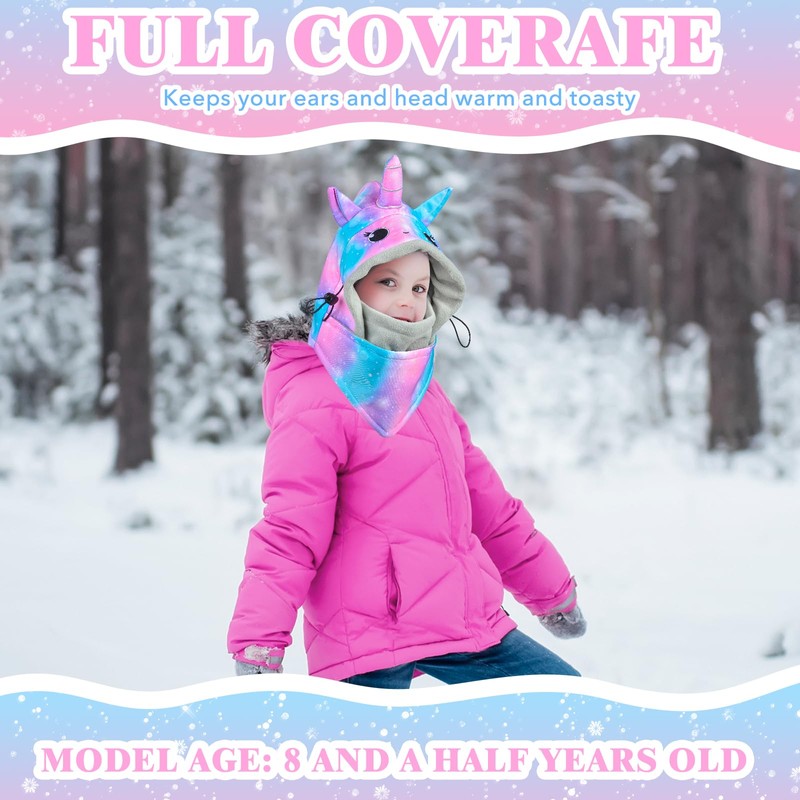Sylfairy Kids Winter Windproof Hat, Unisex Children Heavyweight Balaclava, Ski