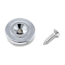 Vintage Forge Chrome Round Slotted String Retainer Guide Tree for Fender Precision Jazz Style Bass Guitars and Others with Screw BSR50-CHR